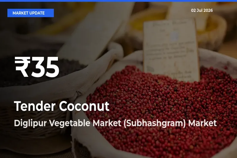 Why Tender Coconut Prices Slumped in Diglipur Vegetable Market (Subhashgram) – 30-Day Low Today