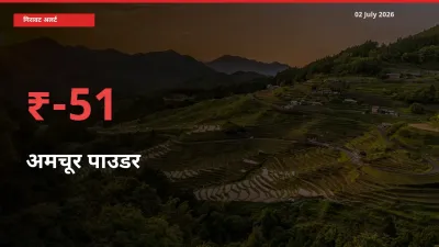 आज का मंडी भाव: अमचूर पाउडर के दाम मंडी में 51.18% नीचे