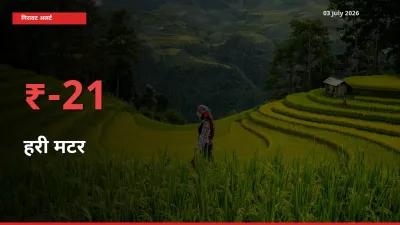 हरी मटर के दाम प्रमुख मंडी में 20.91% गिरे, 24 घंटे में बड़ा बदलाव