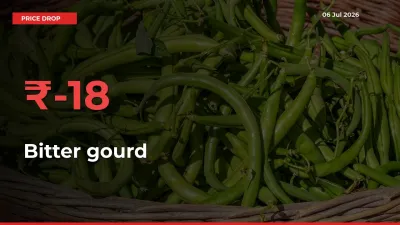 Bitter gourd Falls 17.7% at Mandis
