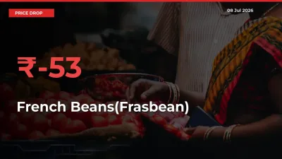 French Beans(Frasbean) Mandi Rate Today: Prices Fall 53.3% at Market