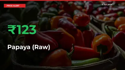 Papaya (Raw) Mandi Rate Today: Prices Jump 123.33% at Market