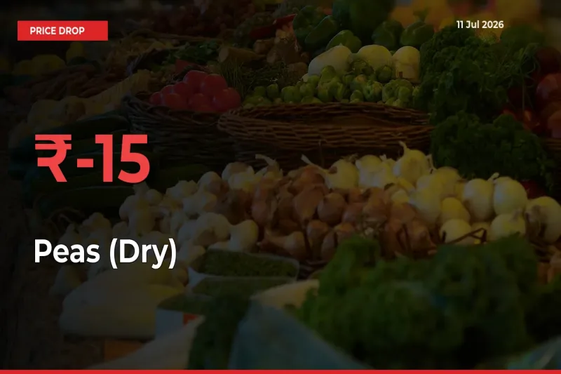 This Mandi Records 15.06% Fall in Peas (Dry) Prices