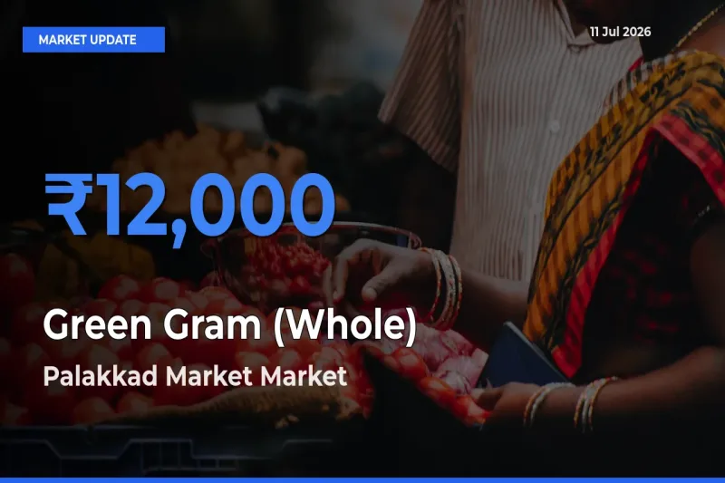 Green Gram (Whole) Mandi Rate Today: Palakkad Market Tops the List