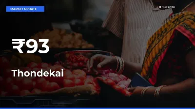 Thondekai Trend Strengthens Across Major Mandis
