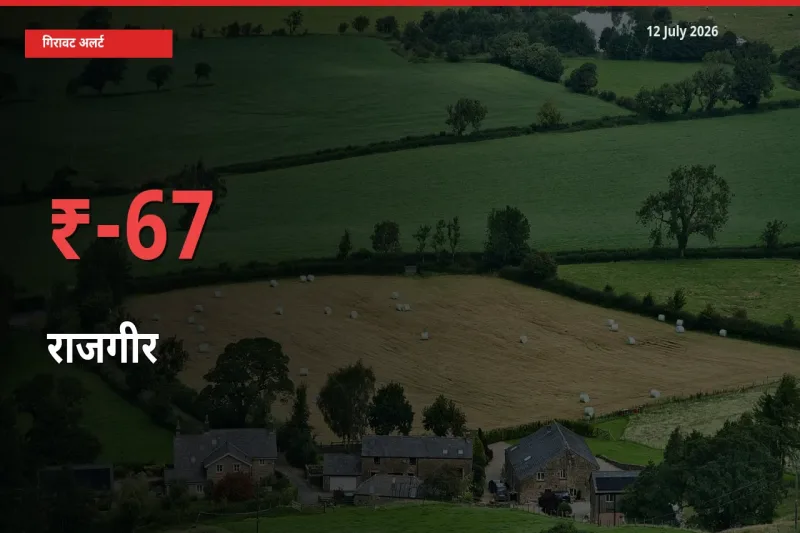 12 July अपडेट: राजगीर के दाम मंडी में 67% गिरे