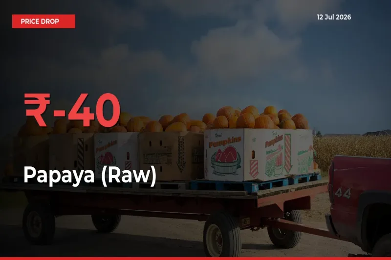 Why Papaya (Raw) Prices Fell 39.76% in a Day at Mandis