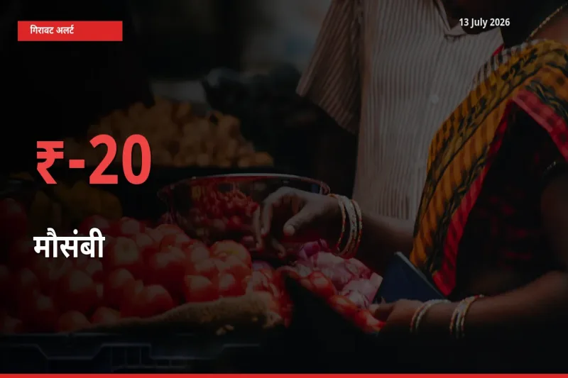 आज का मंडी भाव: मौसंबी के दाम मंडी में 19.87% नीचे
