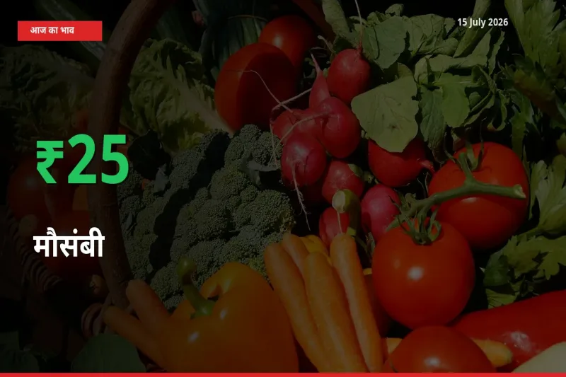 15 July अपडेट: मौसंबी के दाम मंडी में 25.05% उछले