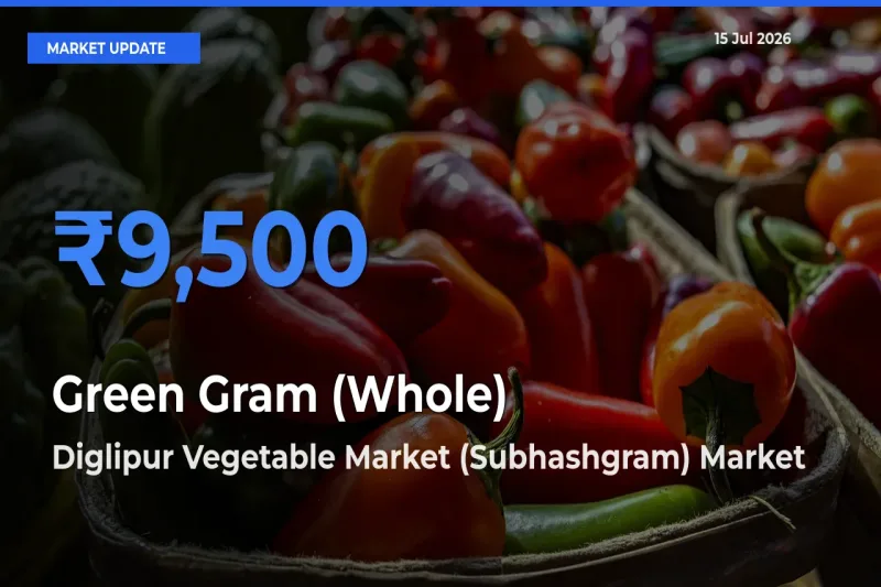 Diglipur Vegetable Market (Subhashgram) Emerges as Top Mandi for Green Gram (Whole) Prices Today