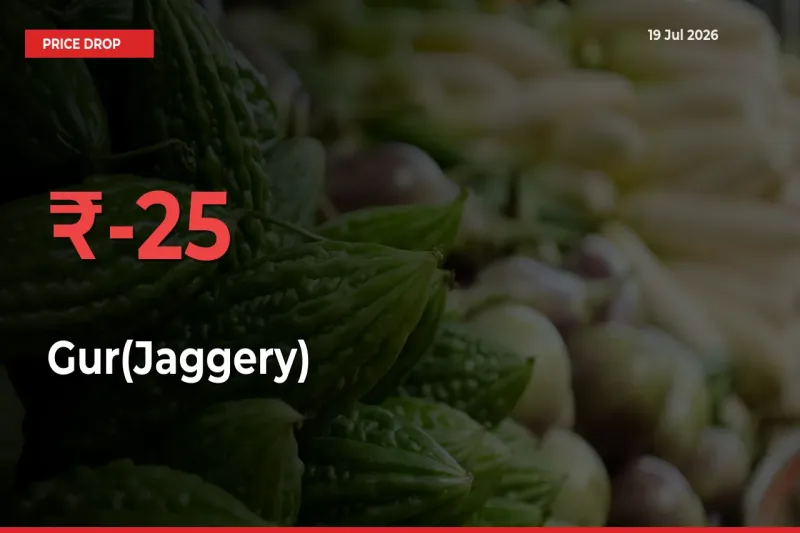 Gur(Jaggery) Prices Drop 25.04% in 24 Hours at Major Mandis