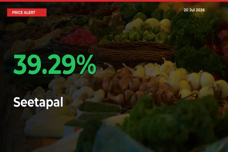 Seetapal Rises 39.29% at Mandis