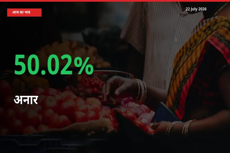 अनार 50.02% उछला, मंडी