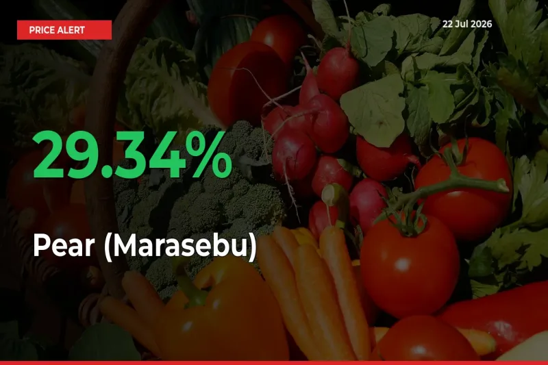 Why Pear (Marasebu) Prices Rose 29.34% in a Day at Mandis