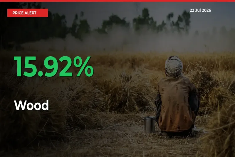 Wood Rises 15.92% at Mandis