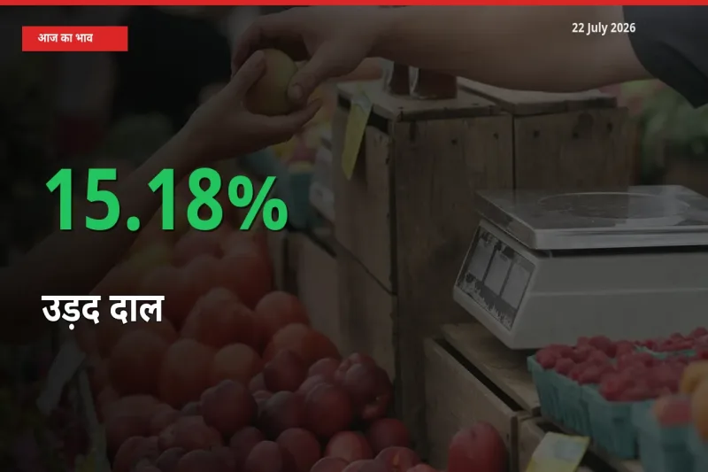 22 July अपडेट: उड़द दाल के दाम मंडी में 15.18% उछले