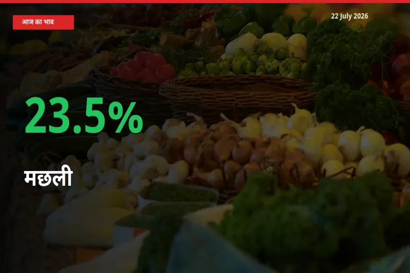 किसानों के लिए खुशखबरी! स्थानीय मंडी में मछली 23.5% उछला