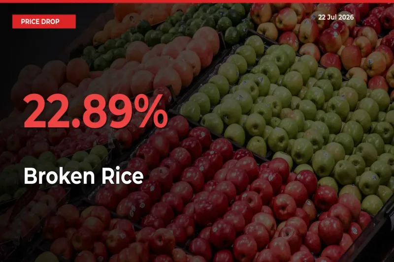 Sharp Fall! Broken Rice Prices Plunge 22.89% in a Day at Key Mandis