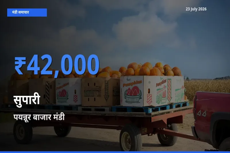 पयन्नूर बाजार मंडी में सुपारी ₹42,000 पर पहुँचा – आज का सर्वोच्च भाव