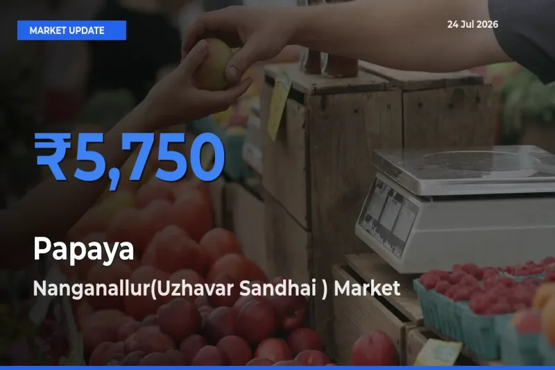 Market Watch: Nanganallur(Uzhavar Sandhai ) Becomes Top Mandi for Papaya