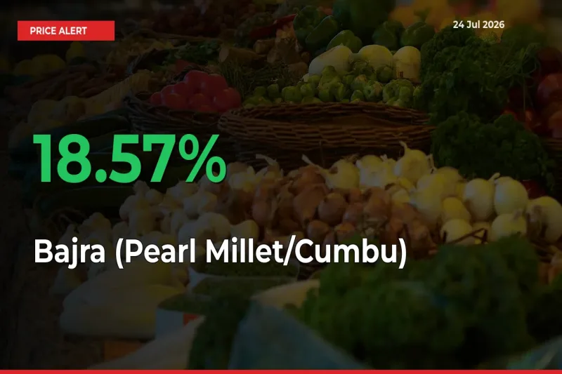 This Mandi Records 18.57% Jump in Bajra (Pearl Millet/Cumbu) Prices