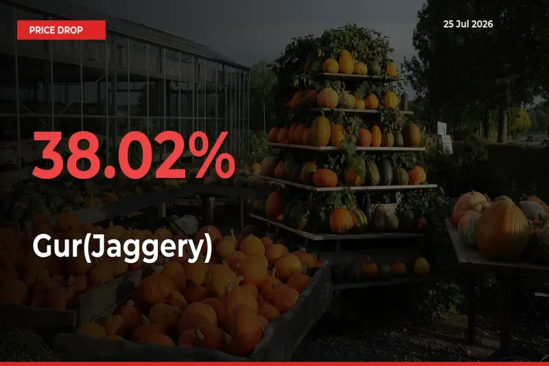 Gur(Jaggery) Falls 38.02% at Mandis