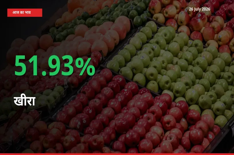 खीरा 51.93% उछला, मंडी