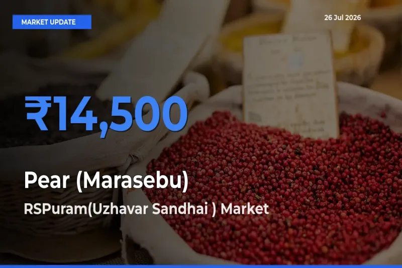 RSPuram(Uzhavar Sandhai ) Leads as Top Mandi for Pear (Marasebu) Prices