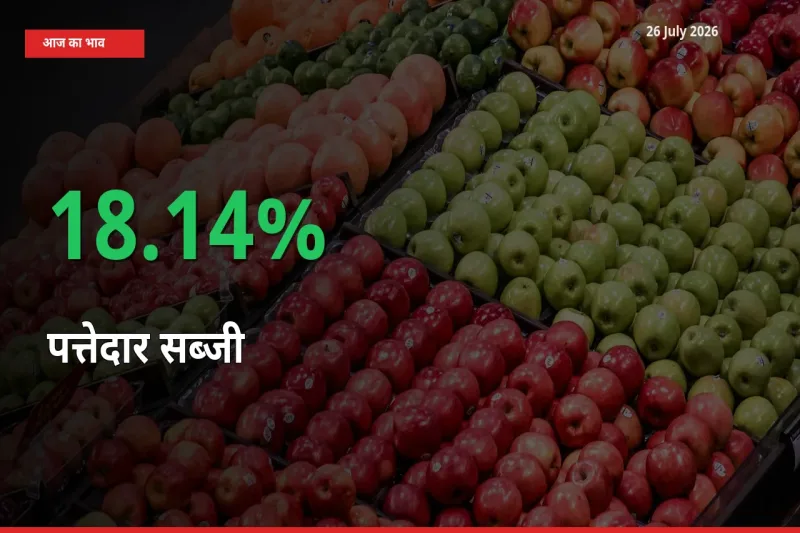 पत्तेदार सब्जी 18.14% उछला, मंडी
