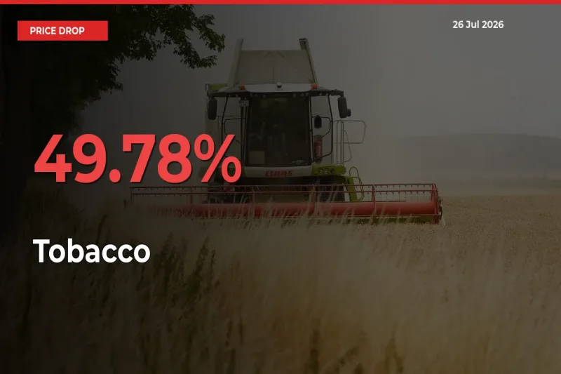 Tobacco Falls 49.78% at Mandis