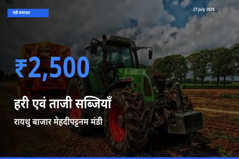 किसानों की पसंद बना रायथु बाजार मेहदीपट्टनम, हैदराबाद, तेलंगाना, हरी एवं ताजी सब्जियाँ के सबसे अच्छे दाम