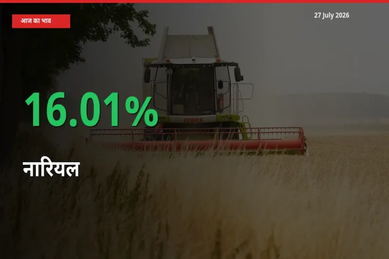 27 July अपडेट: नारियल के दाम मंडी में 16.01% उछले