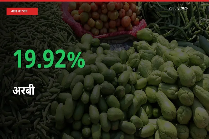 अचानक तेजी! मंडी में अरबी के दाम 19.92% चढ़े