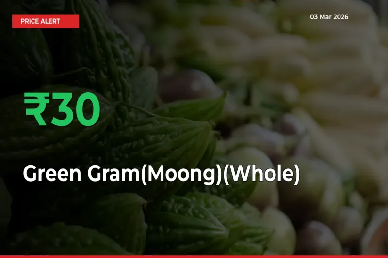 This Mandi Records 29.69% Jump in Green Gram(Moong)(Whole) Prices