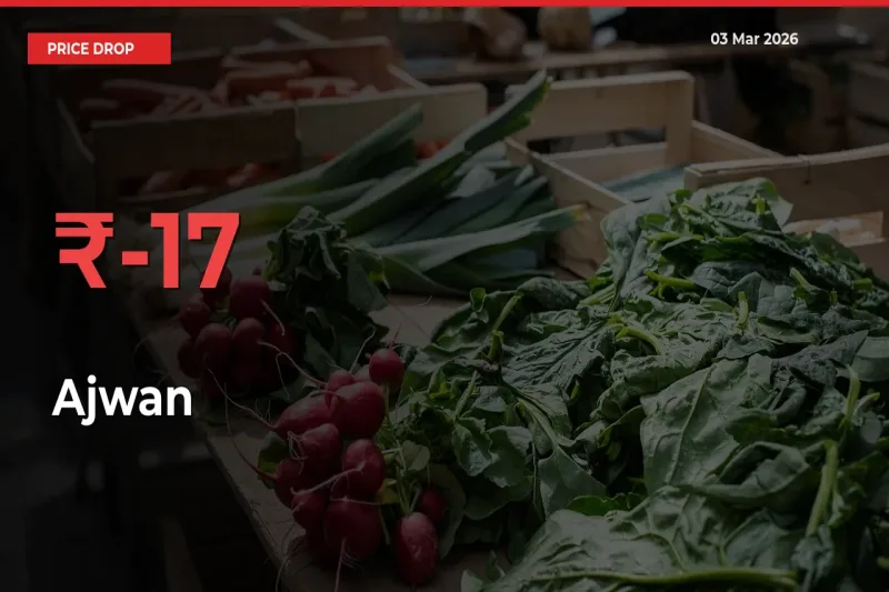 Ajwan Prices Drop 17.07% – March 03 Market Update from Mandis
