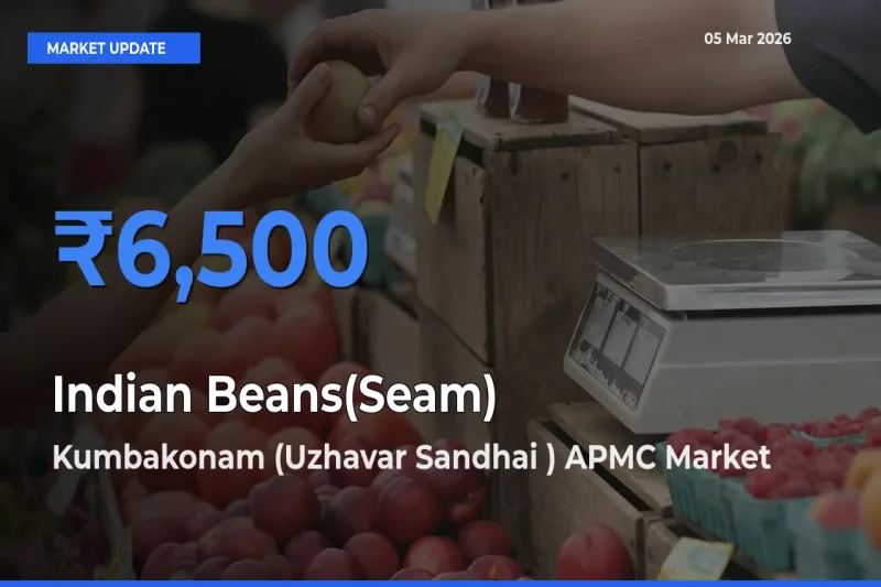 Indian Beans(Seam) Mandi Rate Today: Kumbakonam (Uzhavar Sandhai ) APMC Tops the List