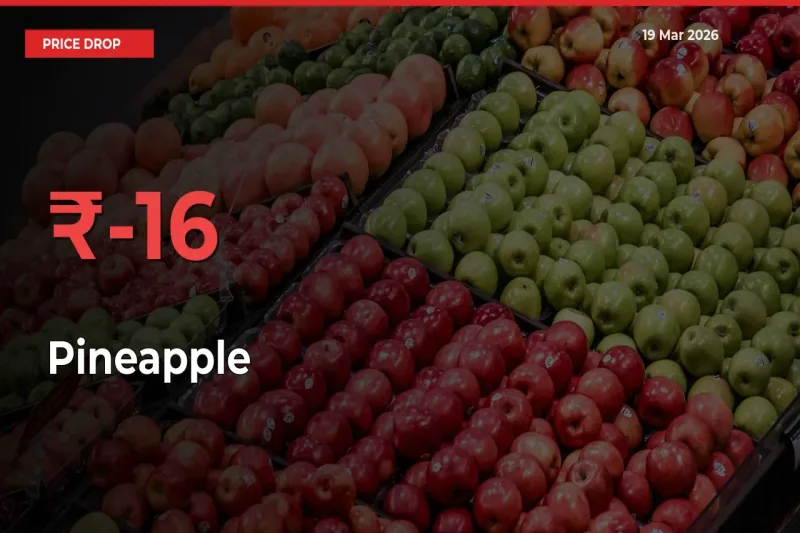 Farmers Alert as Pineapple Prices Slide 16.33% in Local Mandis