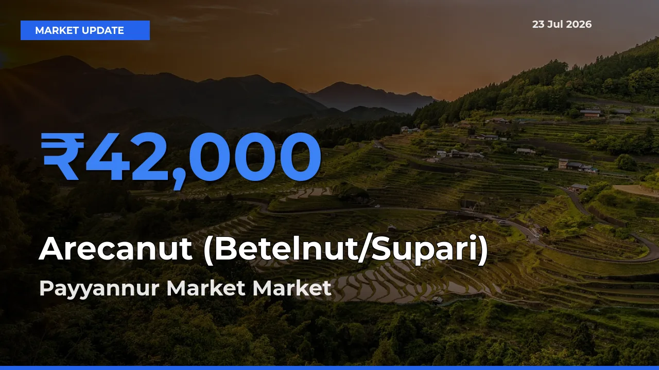 Payyannur Market Leads as Top Mandi for Arecanut (Betelnut/Supari) Prices