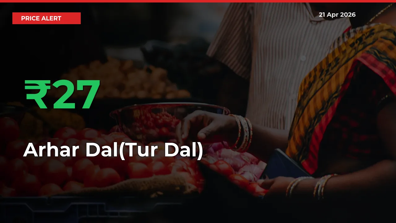 Sharp Jump! Arhar Dal(Tur Dal) Prices Climb 27.25% in 24 Hours at Key Mandis