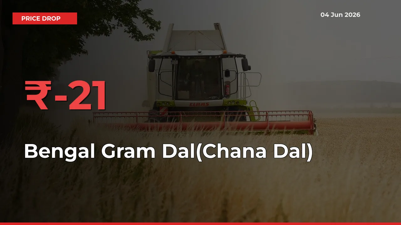 Bengal Gram Dal(Chana Dal) Falls 21.28% at Mandis