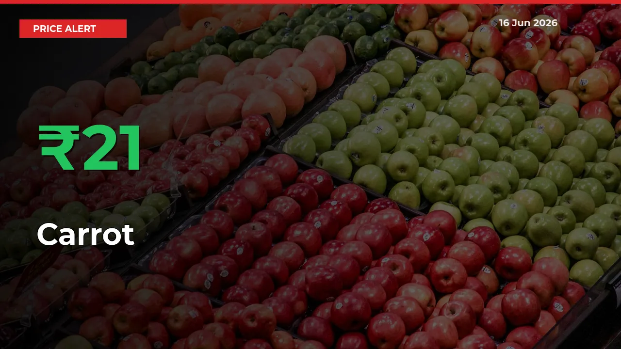 Carrot Prices Rise 21.06% in a Day at Major Mandis
