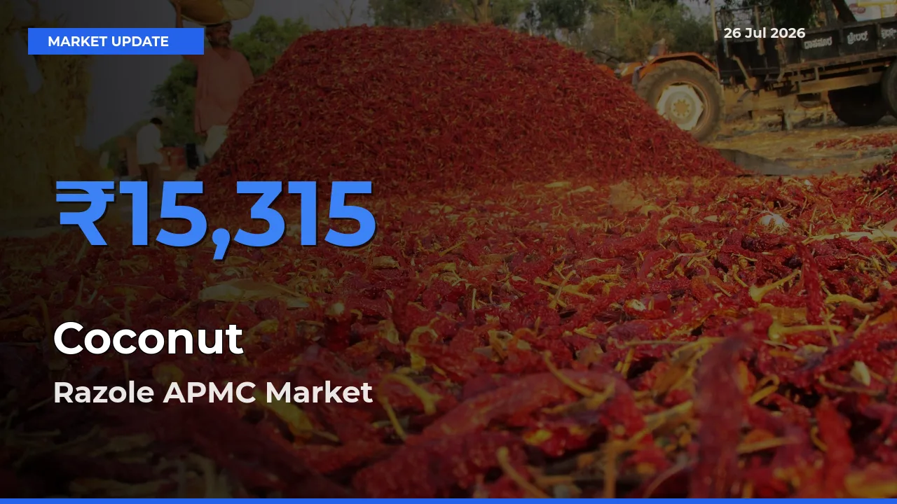 Razole APMC Tops Coconut Rates – July 26 Market Update