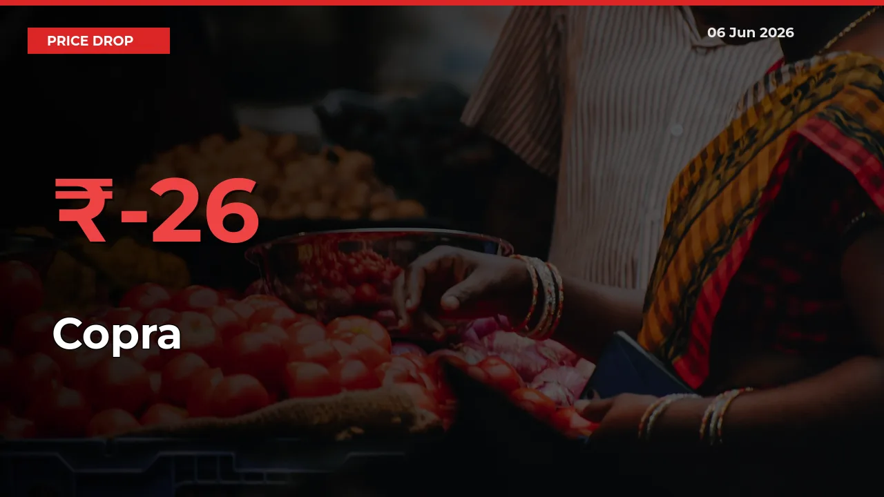 This Mandi Records 25.94% Fall in Copra Prices