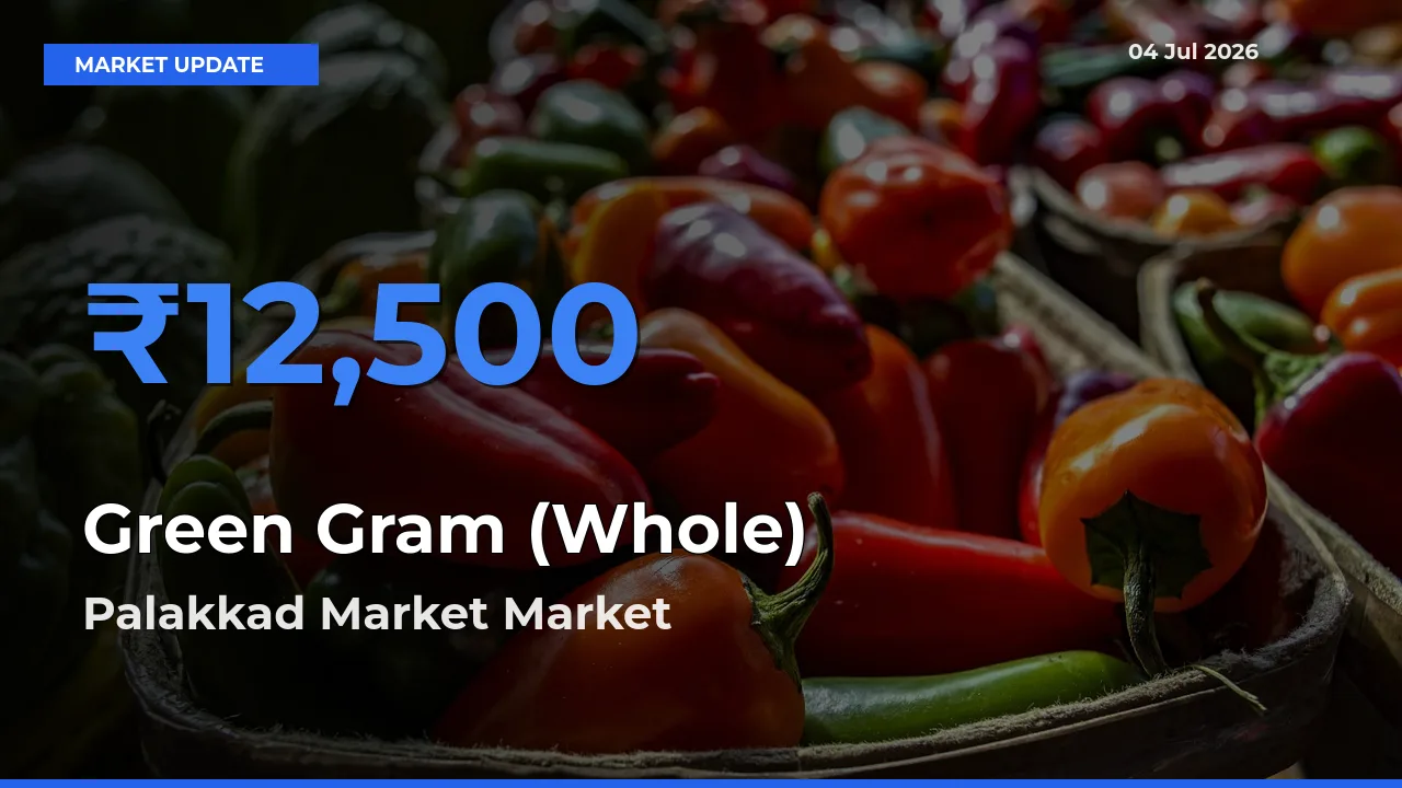 Palakkad Market Leads as Top Mandi for Green Gram (Whole) Prices