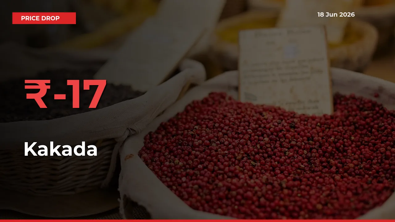 Kakada Prices Drop 16.79% – June 18 Market Update from Mandis