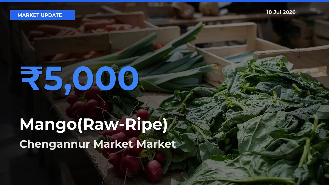 Chengannur Market Tops Mango(Raw-Ripe) Mandi Rates Today