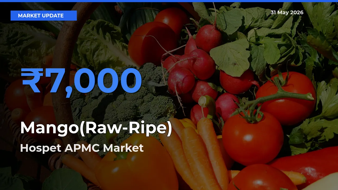 Hospet APMC Leads as Top Mandi for Mango(Raw-Ripe) Prices
