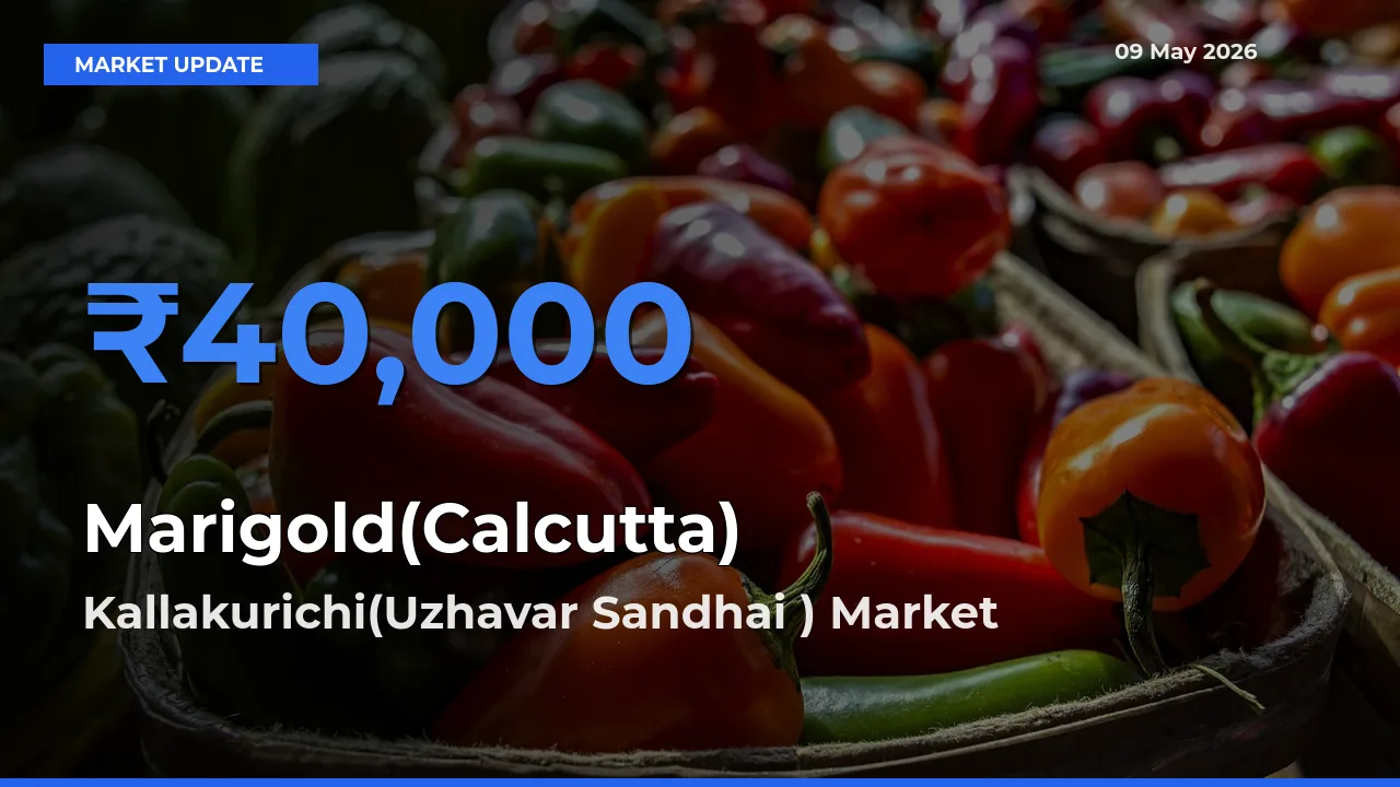 Kallakurichi(Uzhavar Sandhai ) Tops Marigold(Calcutta) Rates – May 09 Market Update