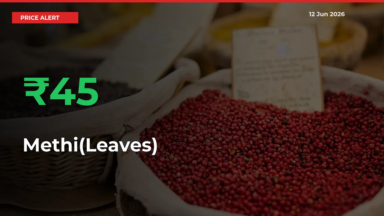 Methi(Leaves) Rises 44.69% at Mandis