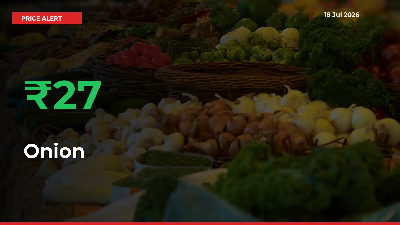 Sharp Jump! Onion Prices Climb 26.89% in 24 Hours at Key Mandis